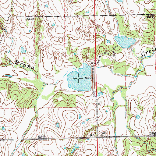 Topographic Map of Salt Creek Site 39 Reservoir, OK