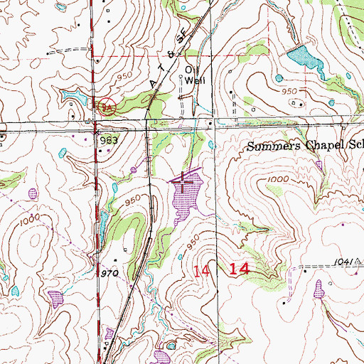 Topographic Map of Salt Creek Site 46 Dam, OK