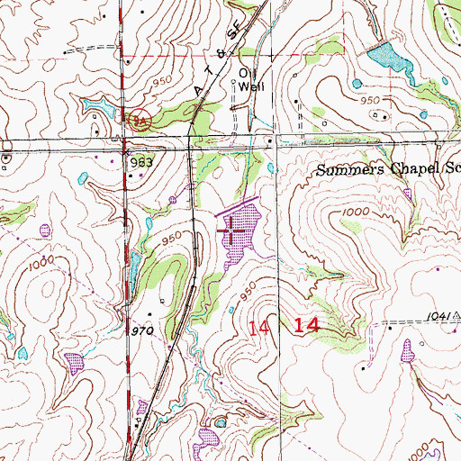 Topographic Map of Salt Creek Site 46 Reservoir, OK