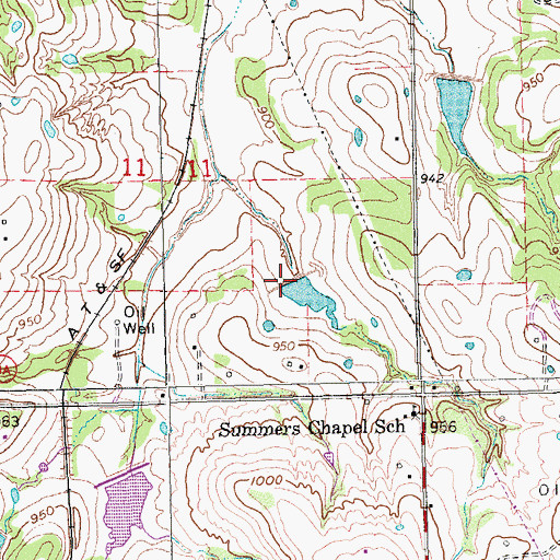Topographic Map of Salt Creek Site 47 Dam, OK