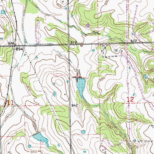 Topographic Map of Salt Creek Site 48 Dam, OK