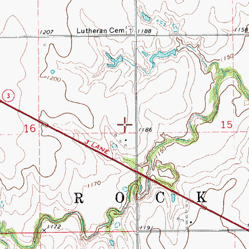Topographic Map of Uncle John Creek Site 4 Reservoir, OK