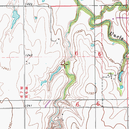 Topographic Map of Uncle John Creek Site 9 Dam, OK