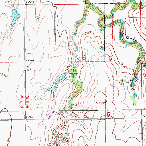 Topographic Map of Uncle John Creek Site 9 Reservoir, OK