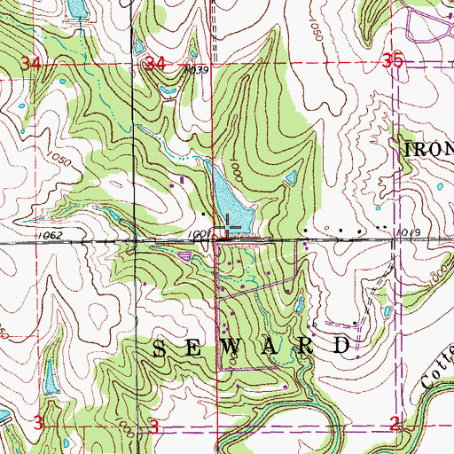 Topographic Map of Cottonwood Creek Site 4 Dam, OK