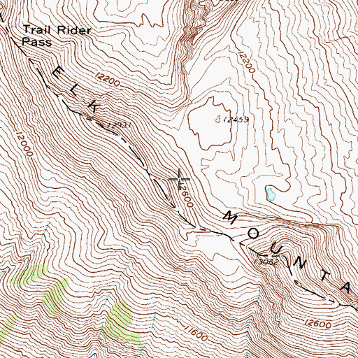 Topographic Map of Elk Mountains, CO