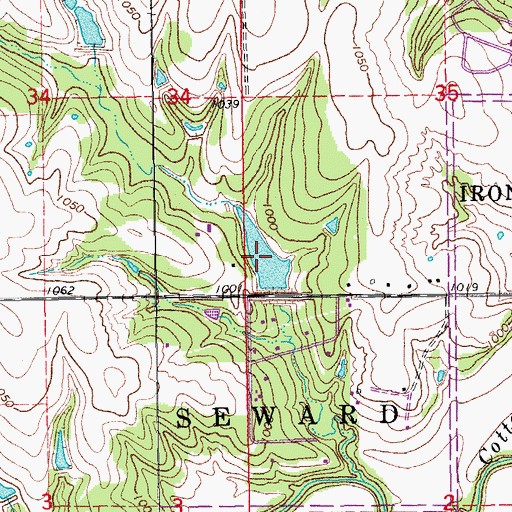Topographic Map of Cottonwood Creek Site 4 Reservoir, OK