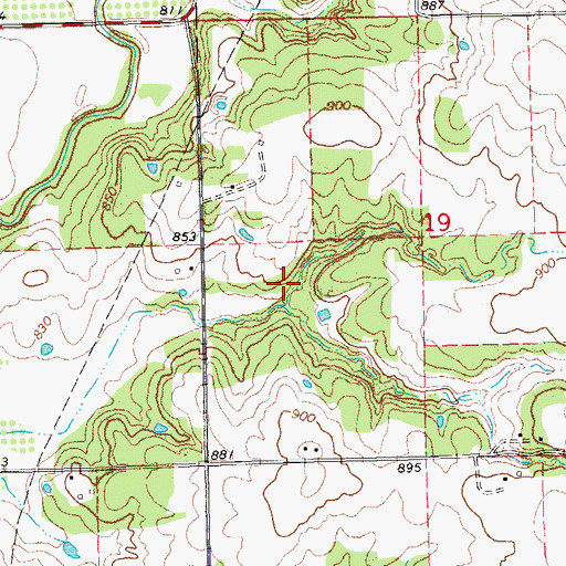 Topographic Map of Quapaw Creek Site 2 Dam, OK