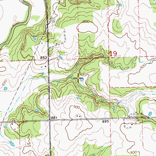 Topographic Map of Quapaw Creek Site 2 Reservoir, OK