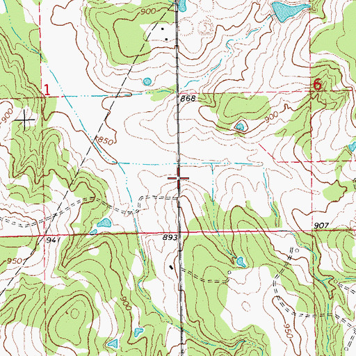 Topographic Map of Quapaw Creek Site 4 Dam, OK