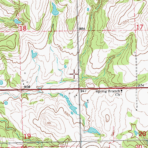 Topographic Map of Quapaw Creek Site 6 Dam, OK