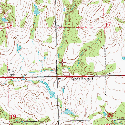 Topographic Map of Quapaw Creek Site 6 Reservoir, OK
