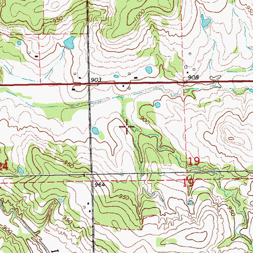 Topographic Map of Quapaw Creek Site 7 Dam, OK