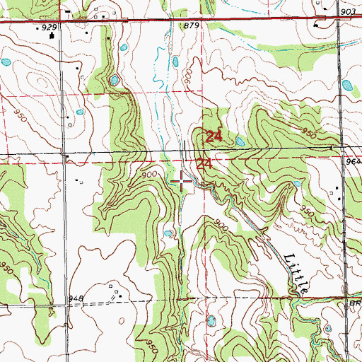 Topographic Map of Quapaw Creek Site 8 Reservoir, OK