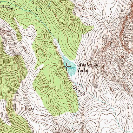 Topographic Map of Avalanche Lake, CO