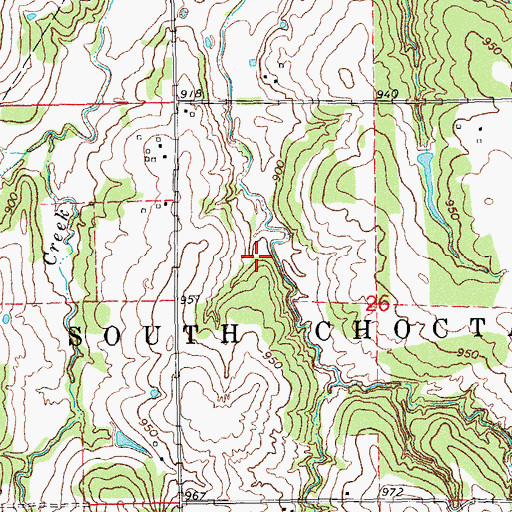 Topographic Map of Quapaw Creek Site 10 Reservoir, OK