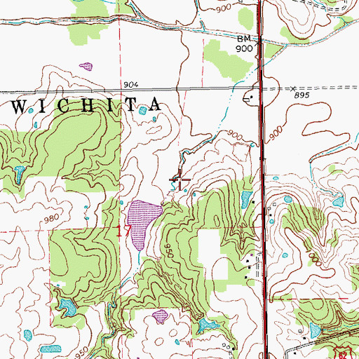 Topographic Map of Quapaw Creek Site 22 Dam, OK