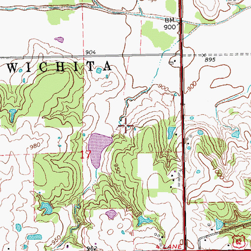 Topographic Map of Quapaw Creek Site 22 Reservoir, OK