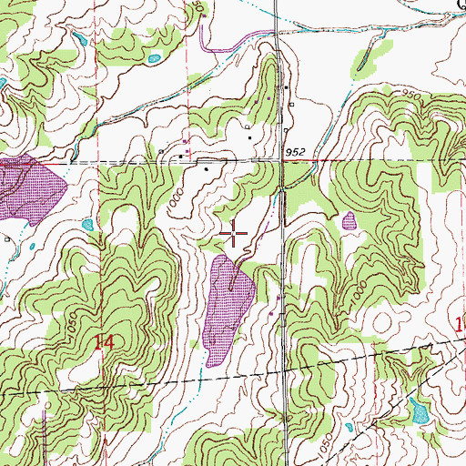 Topographic Map of Quapaw Creek Site 25 Dam, OK