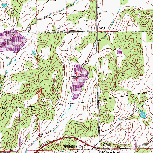 Topographic Map of Quapaw Creek Site 25 Reservoir, OK