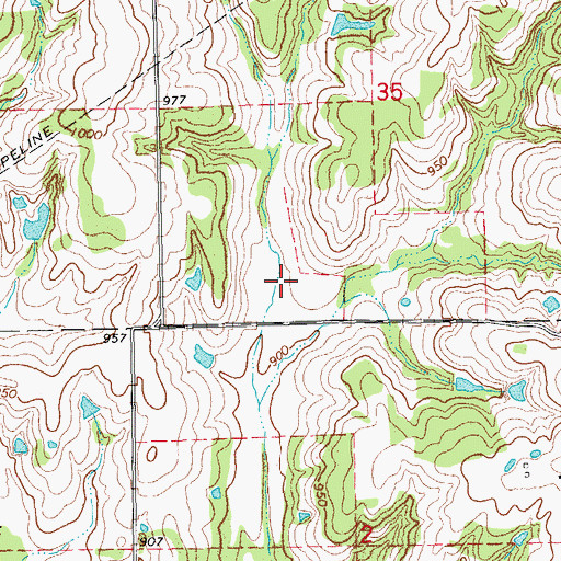 Topographic Map of Quapaw Creek Site 33 Reservoir, OK