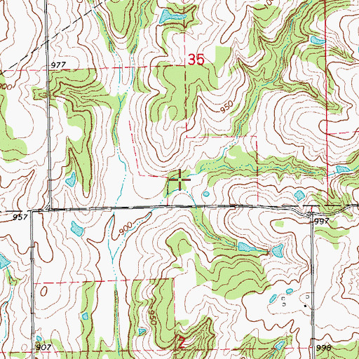 Topographic Map of Quapaw Creek Site 34 Dam, OK