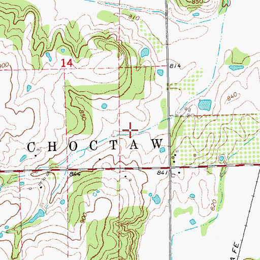 Topographic Map of Quapaw Creek Site 42 Reservoir, OK