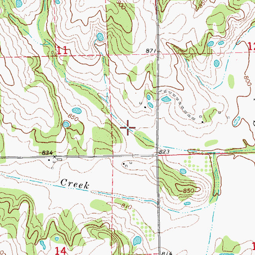 Topographic Map of Quapaw Creek Site 44 Dam, OK