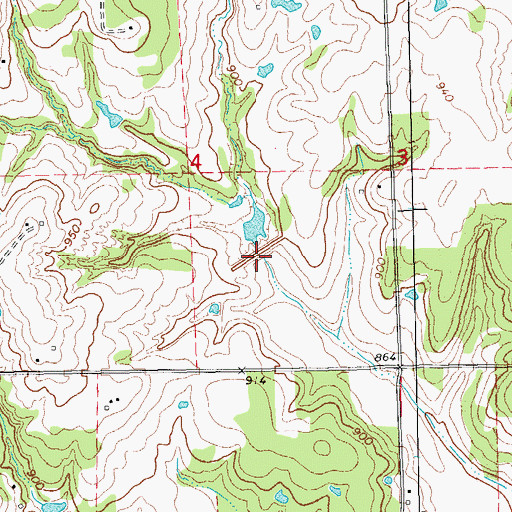 Topographic Map of Quapaw Creek Site 39 Dam, OK