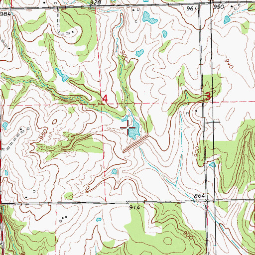 Topographic Map of Quapaw Creek Site 39 Reservoir, OK