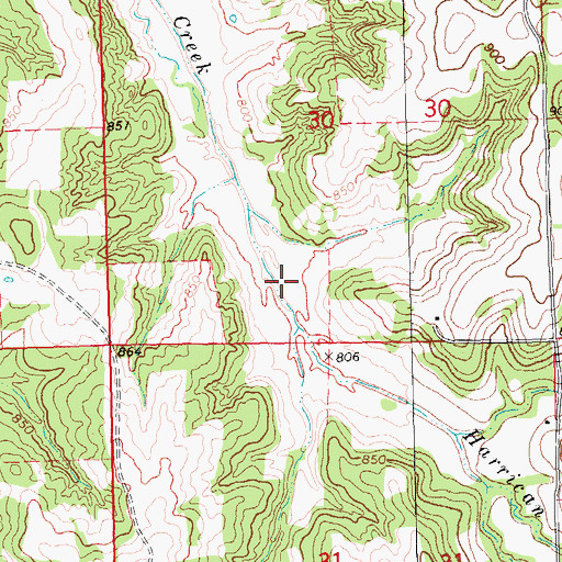 Topographic Map of Okfuskee Tributaries Site H-1 Reservoir, OK