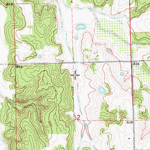 Topographic Map of Okfuskee Tributaries Site H-3 Dam, OK