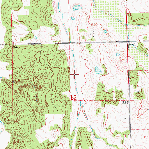 Topographic Map of Okfuskee Tributaries Site H-3 Reservoir, OK