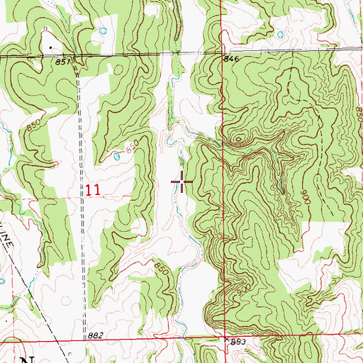 Topographic Map of Okfuskee Tributaries Site H-4 Dam, OK