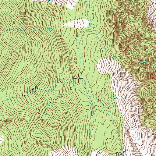 Topographic Map of Copper Creek, CO
