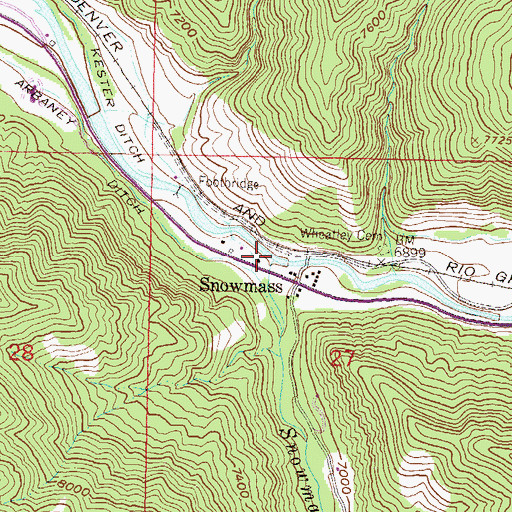 Topographic Map of Snowmass Creek, CO