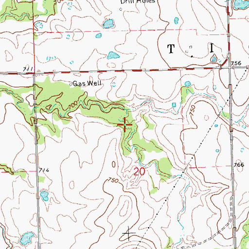Topographic Map of Okfuskee Tributaries Site N-2 Reservoir, OK