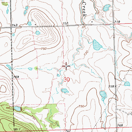 Topographic Map of Okfuskee Tributaries Site N-4 Reservoir, OK