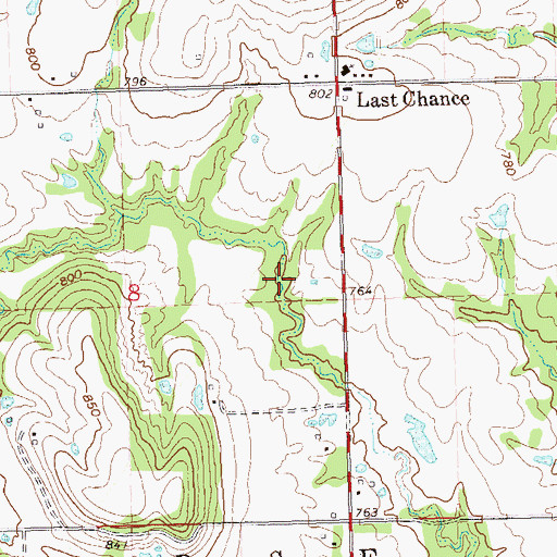 Topographic Map of Okfuskee Tributaries Site N-9 Dam, OK