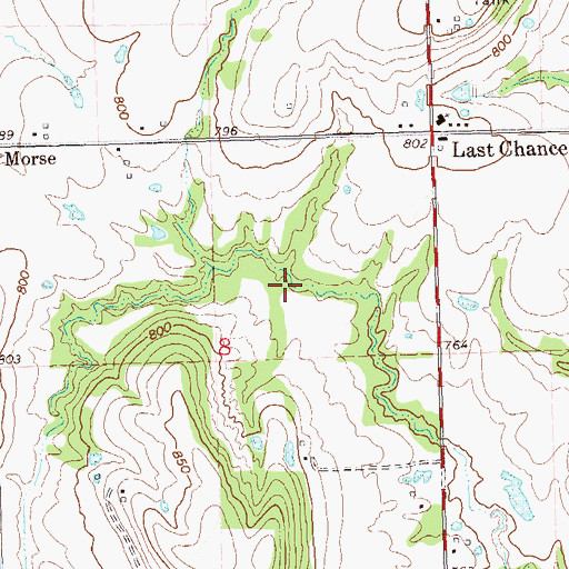 Topographic Map of Okfuskee Tributaries Site N-9 Reservoir, OK