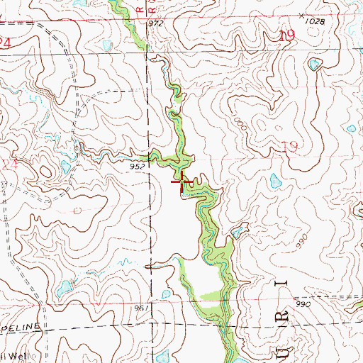 Topographic Map of Upper Black Bear Creek Site 9 Dam, OK