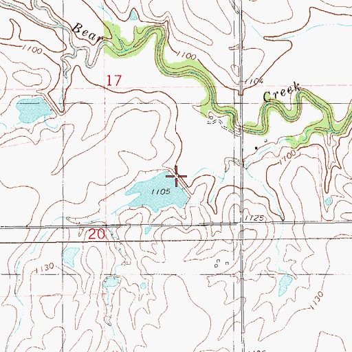 Topographic Map of Upper Black Bear Creek Site 38 Dam, OK