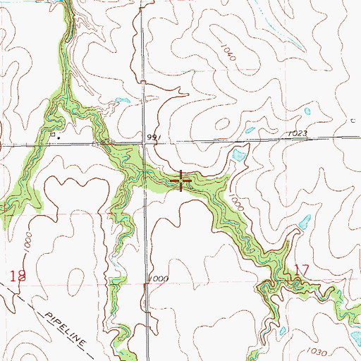 Topographic Map of Upper Black Bear Creek Site 66 Reservoir, OK
