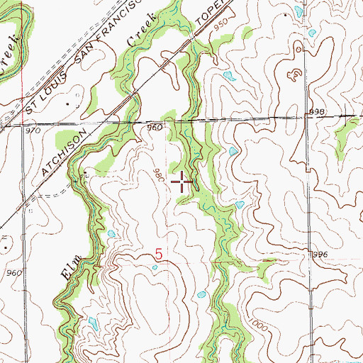 Topographic Map of Upper Black Bear Creek Site 67 Dam, OK