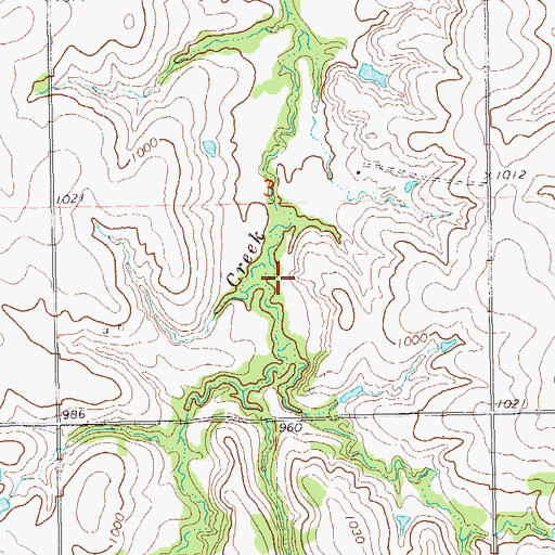 Topographic Map of Upper Black Bear Creek Site 68 Dam, OK