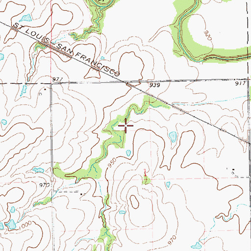 Topographic Map of Upper Black Bear Creek Site 70 Dam, OK