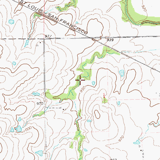 Topographic Map of Upper Black Bear Creek Site 70 Reservoir, OK