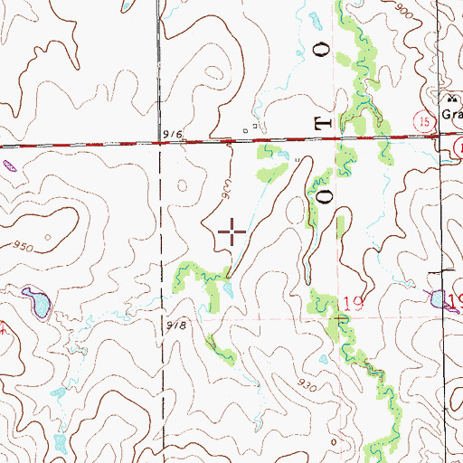 Topographic Map of Lower Red Rock Creek Site 23 Dam, OK