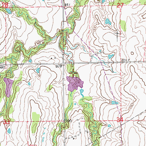 Topographic Map of Fitzgerald-Soldier Creek Site 2 Dam, OK
