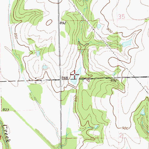 Topographic Map of Stillwater Creek Site 11 Reservoir, OK